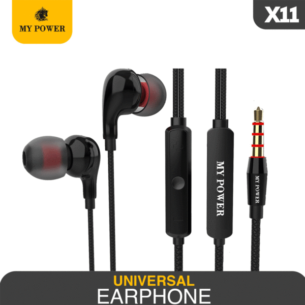 My Power Best Quality Music Earphone X11 High Base with Mic For All Mobile Devices