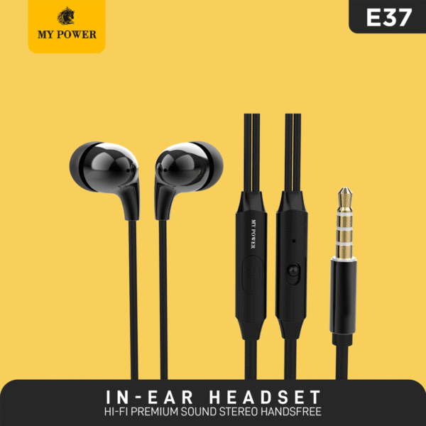 My Power E37 Earphone, Inear Handsfree Headset
